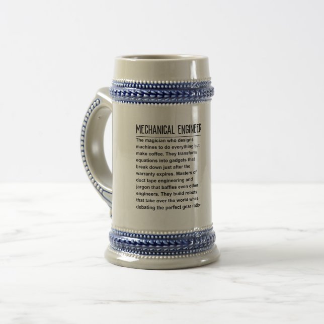 Chope À Bière Ingénieur mécanique (Devant gauche)