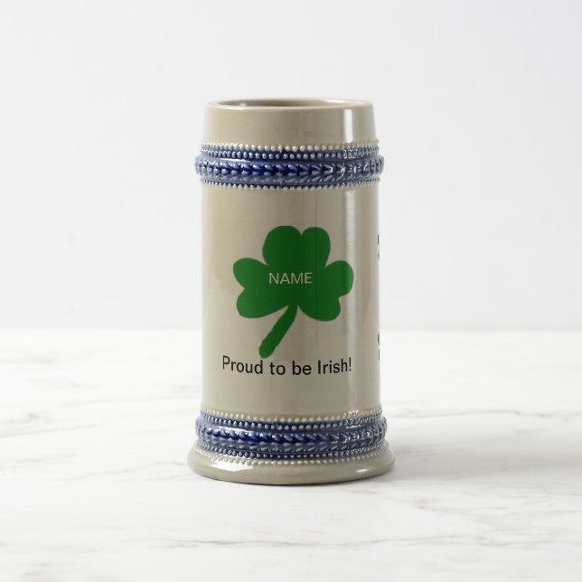 Chope À Bière Irish Sayings Personnaliser Avec Votre Nom De Fami (Centre)