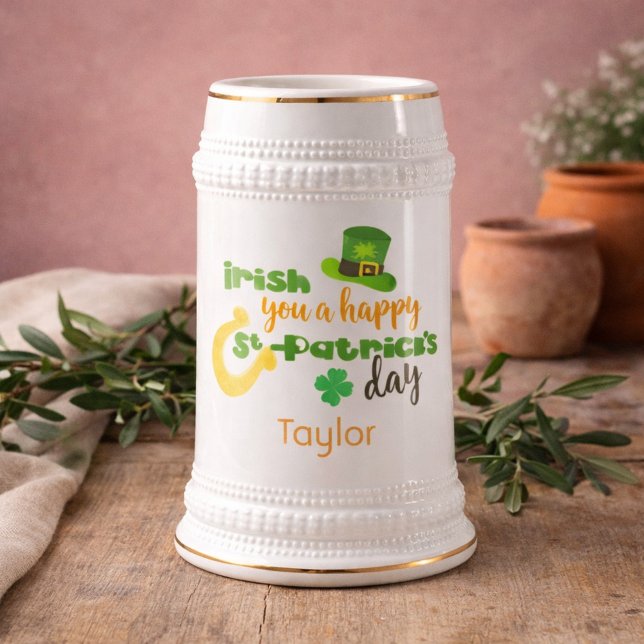 Chope À Bière Irish you a happy Jour de la Saint Patrick (Créateur téléchargé)