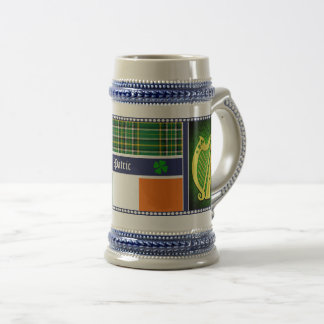 Chope À Bière Irlande Tartan national/drapeau Harpe/shamrock ave