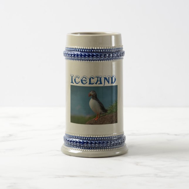 Chope À Bière Islande Puffin Souvenir Bière Stein (Centre)