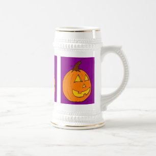 Chope À Bière Jack o' Lantern Purple Stein