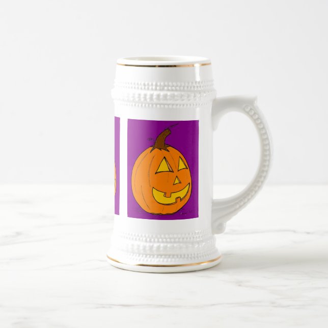 Chope À Bière Jack o' Lantern Purple Stein (Droite)