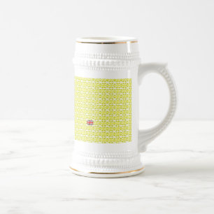 Chope À Bière Jacks de l'Union du Royaume-Uni jaune et un impair