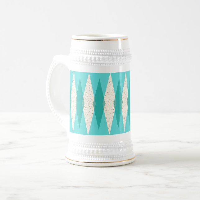Chope À Bière Jacquard moderne du milieu du siècle Stein (Devant gauche)