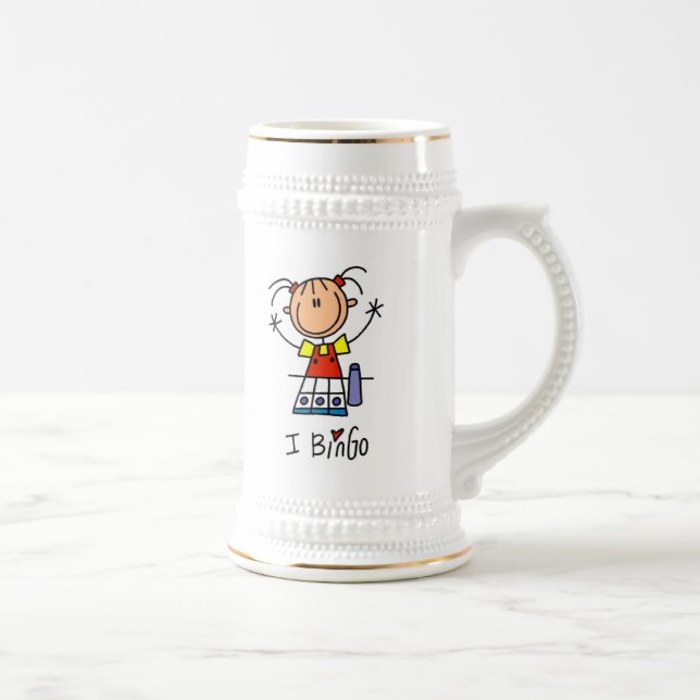 Chope À Bière J'adore le Bingo (Droite)