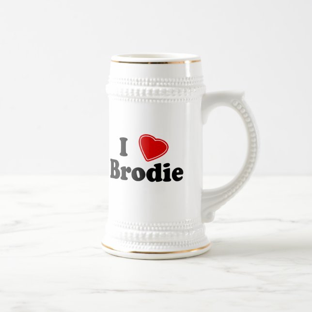 Chope À Bière J'aime Brodie (Droite)
