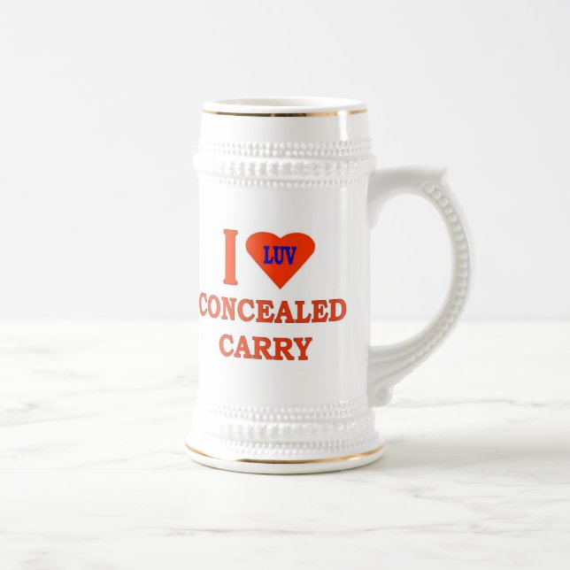 CHOPE À BIÈRE J'AIME CONCEALED CARRY (Droite)