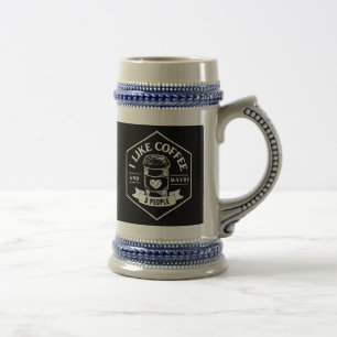 CHOPE À BIÈRE J'AIME LE CAFÉ ET PEUT-ÊTRE 3 PERSONNES