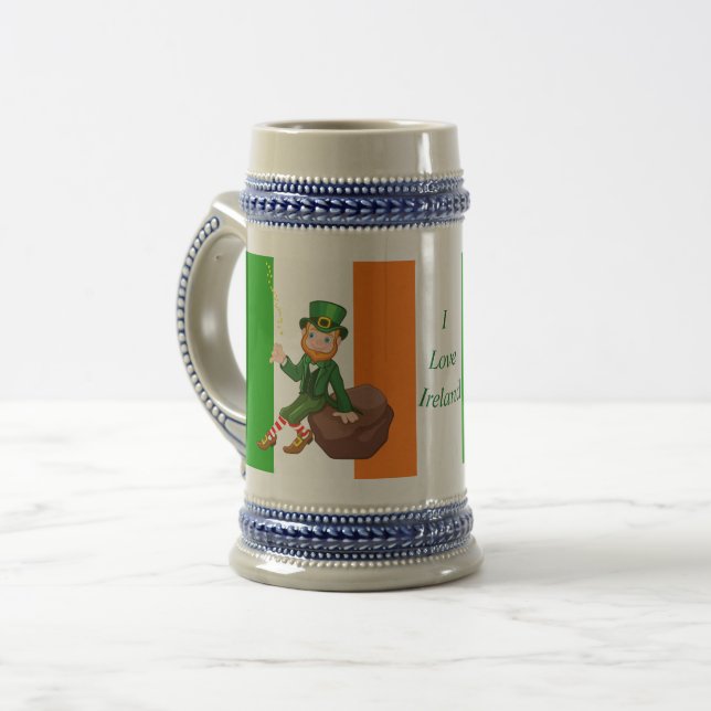 Chope À Bière J'aime l'Irlande (Devant gauche)