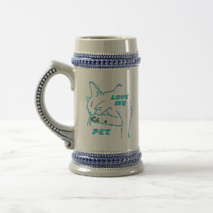CHOPE À BIÈRE J'AIME MON CUTE AQUA PET CAT