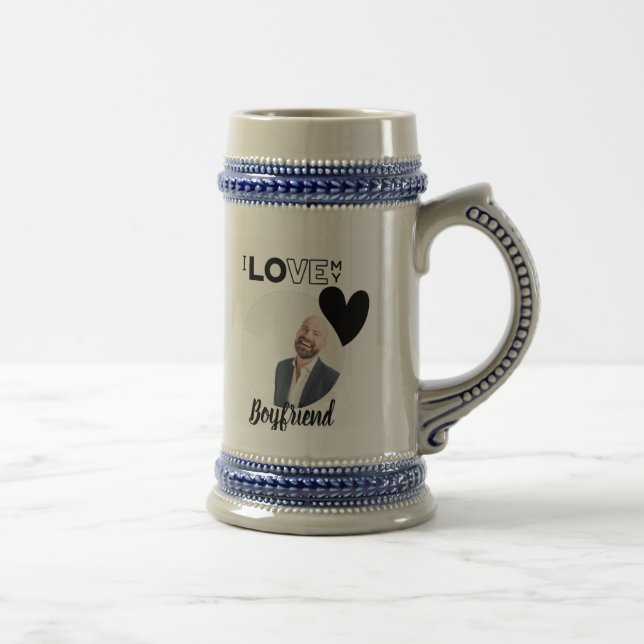 Chope À Bière J'aime mon mari garçon ami papa grand-père frère (Droite)