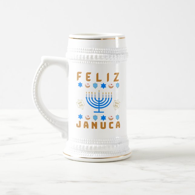 Chope À Bière Januca januka Janucia Janukia menorah Sameaj (Gauche)