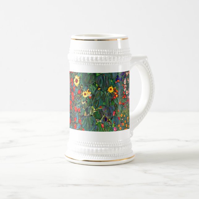 Chope À Bière Jardin aux fleurs Gustav Klimt (Devant droit)