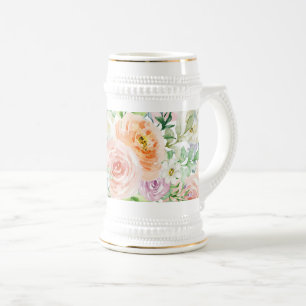 Chope À Bière Jardin romantique Pastel