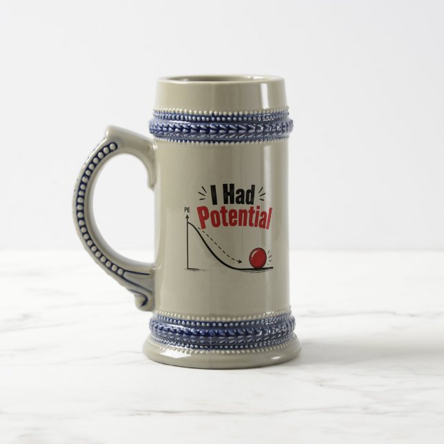 Chope À Bière J'avais de l'humour de physique potentiel (Gauche)