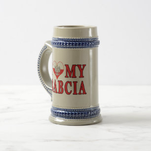 Chope À Bière J'Coeur Mon Babcia
