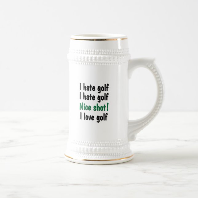 Chope À Bière Je déteste - le golf d'amour (Droite)