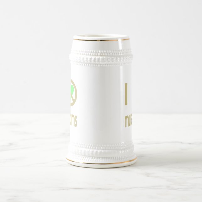 Chope À Bière Je déteste les champignons Pas d'amour (Centre)