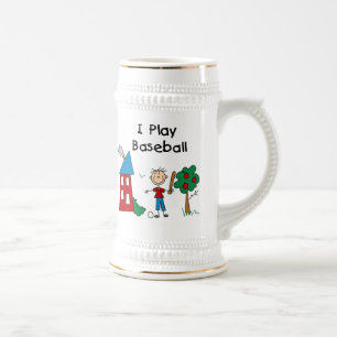 Chope À Bière Je joue au baseball