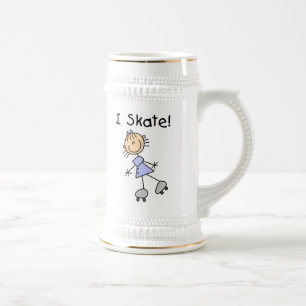 Chope À Bière Je Patine Fille Patineuse à Roulettes
