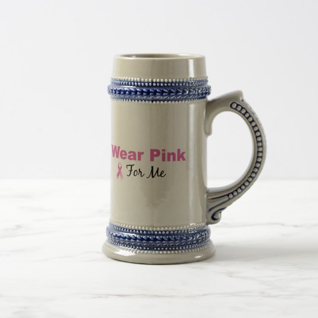 Chope À Bière Je porte le rose pour moi (Droite)