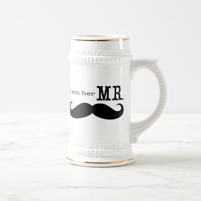 Chope À Bière Je suis Son Mr Groom Retro Super Handlebar Mustach (Droite)