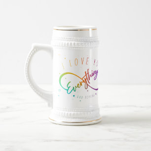 Chope À Bière Je t'aime tout & au-delà (Love Mugs)