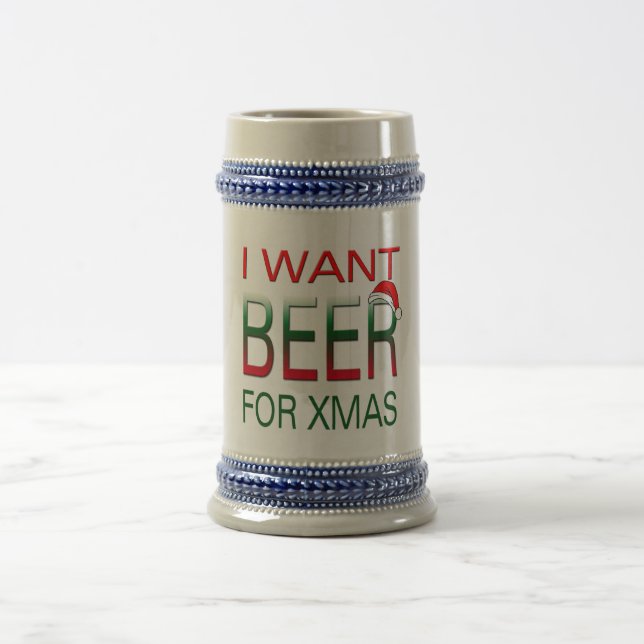 Chope À Bière je veux de la bière pour christmasbeer stein (Centre)