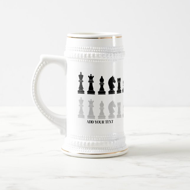 Chope À Bière Jeu d'échecs moderne personnalisé (Gauche)