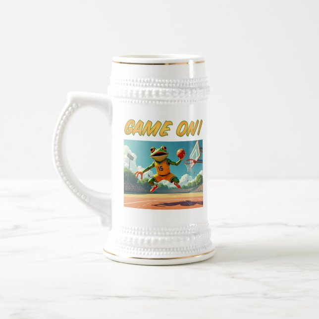 Chope À Bière Jeu Sur Basketball Frog stein deux côtés (Gauche)
