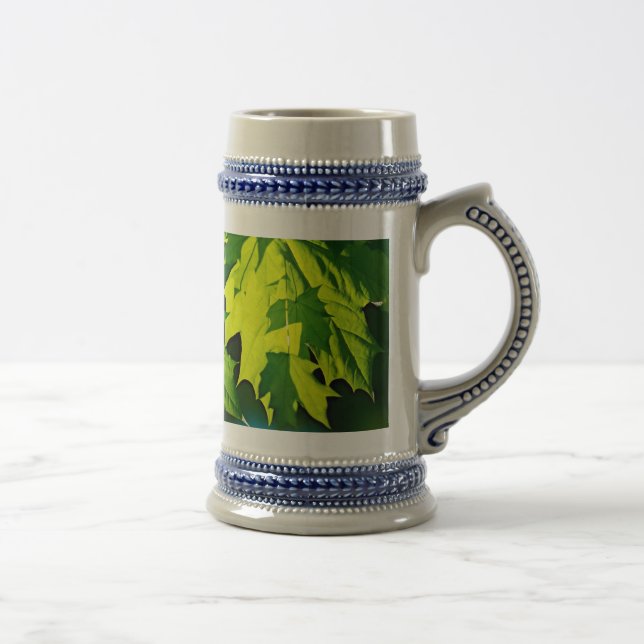 Chope À Bière Jeunes feuilles de érable vertes (Droite)