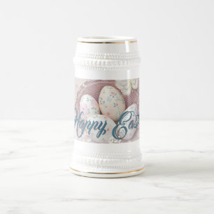 Chope À Bière Joie de Pâques Douce avec Motif Floral