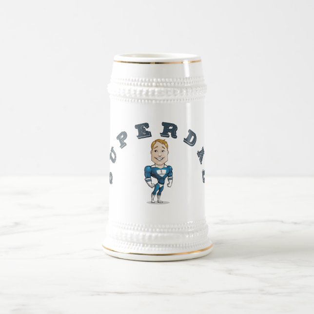Chope À Bière Joli Super Papa en dessin animé vectoriel (Centre)