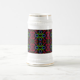 Chope À Bière Jolies lignes abstraites colorées