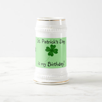Chope À Bière Jour de la Saint Patrick anniversaire