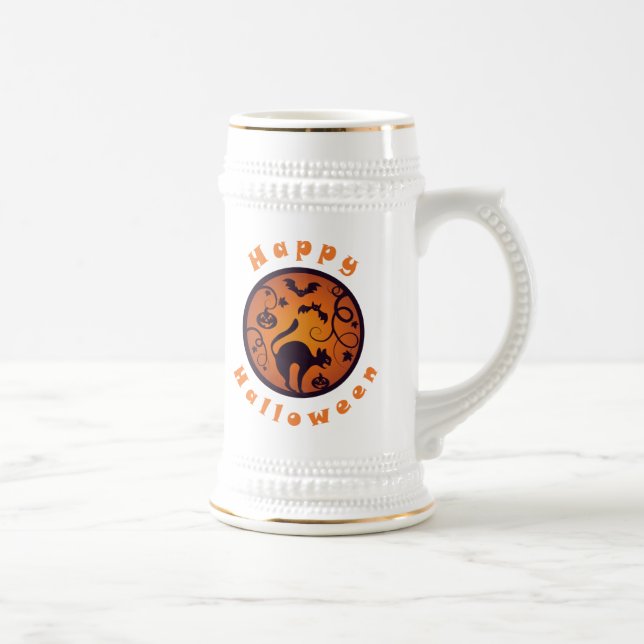 Chope À Bière Joyeuse lanterne d'Halloween araignées et chauves- (Droite)