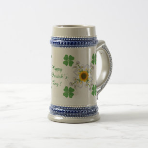 Chope À Bière Joyeuse Saint-Patrick ! Trèfle avec Calla