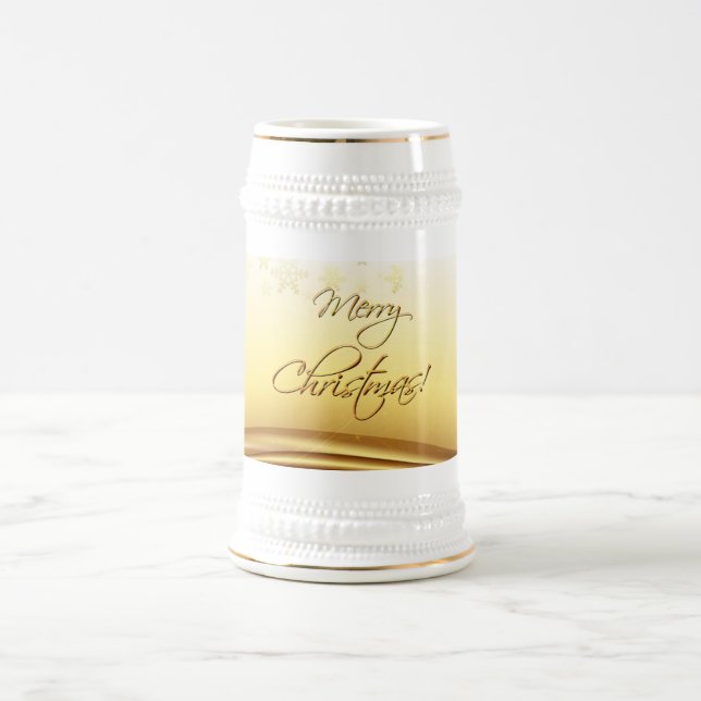 Chope À Bière Joyeux Noël d'or (Centre)