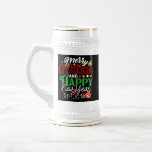 Chope À Bière Joyeux Noël et Bonne Année