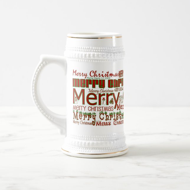 Chope À Bière Joyeux Noël Stein (Gauche)