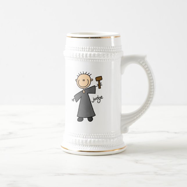 Chope À Bière Juge Stick Figure (Droite)