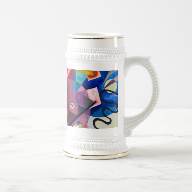 Chope À Bière Kandinsky jaune-rouge-bleu (Droite)