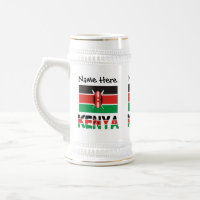 Kenya et drapeau kenyan avec votre nom