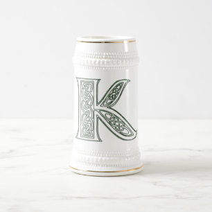 Chope À Bière KRW - K - Stein décoré d'un monogramme celtique