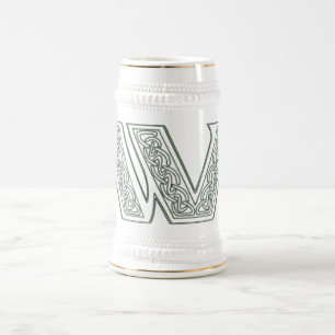 Chope À Bière KRW - W - Stein décoré d'un monogramme celtique