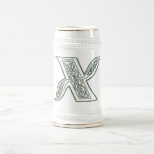Chope À Bière KRW - X - Stein décoré d'un monogramme celtique