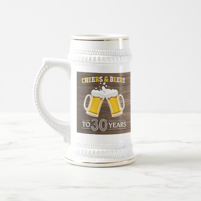 Chope À Bière La bière et la bière rustiques à 30 ans (Gauche)