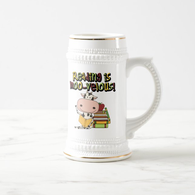Chope À Bière La lecture est MOO-velous (Droite)
