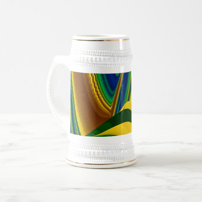 Chope À Bière La Magie de l'Été, Art 3D Abstrait (Devant gauche)